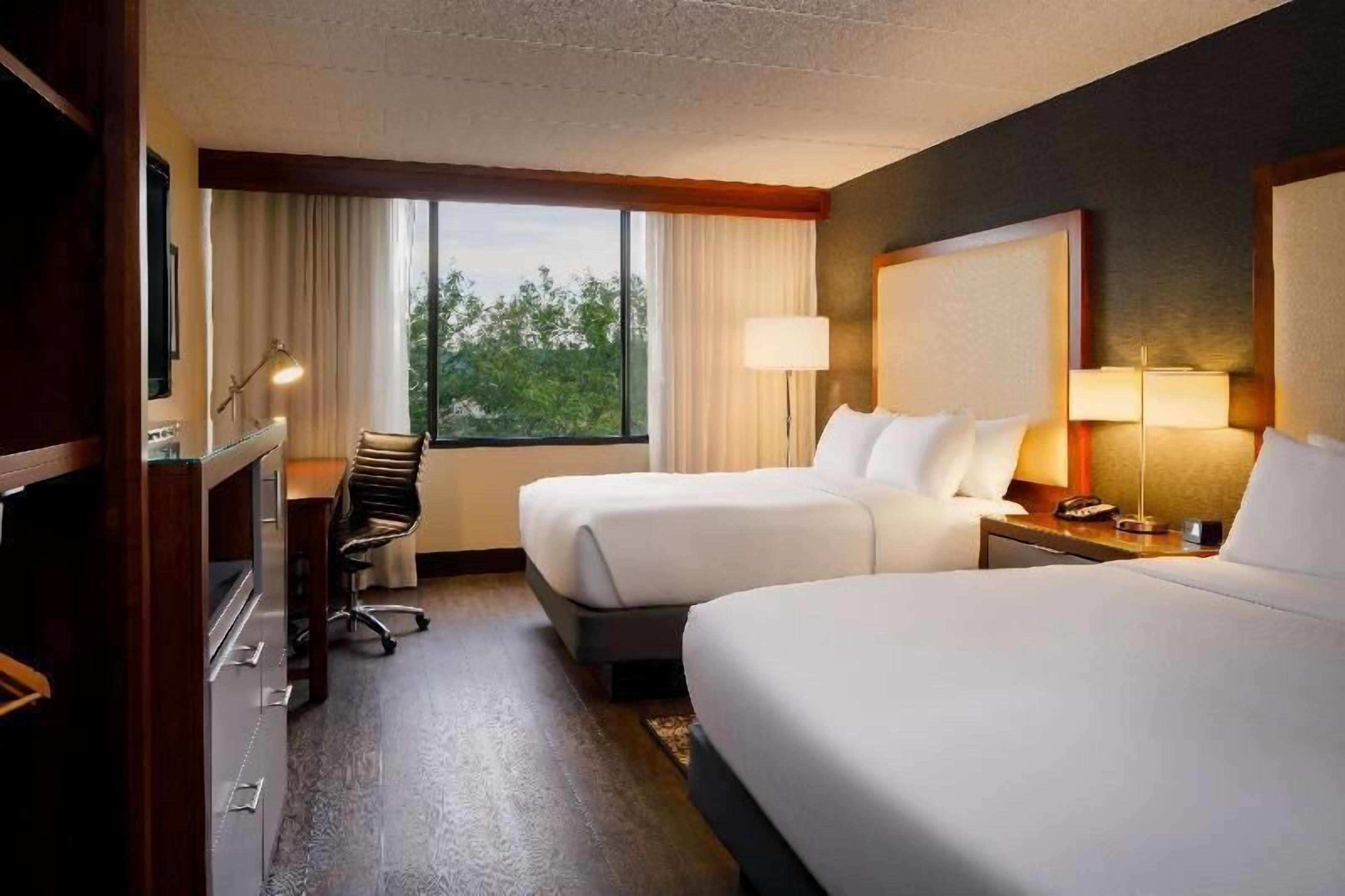 In-room safe, desk, laptop workspace, blackout curtains