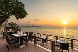 Outdoor banquet area