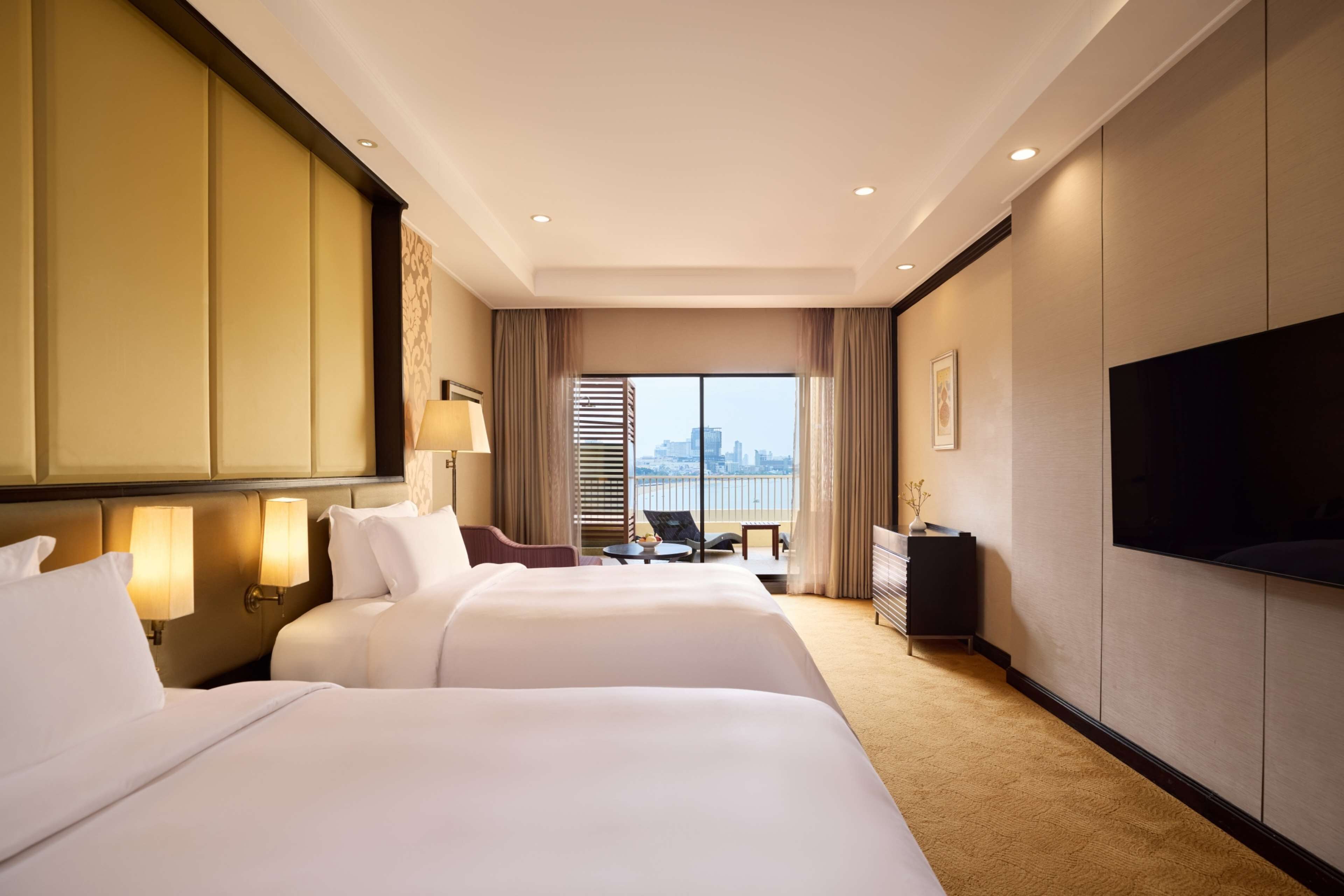 club grand room two queen | 1 bedroom, minibar, in-room safe, desk