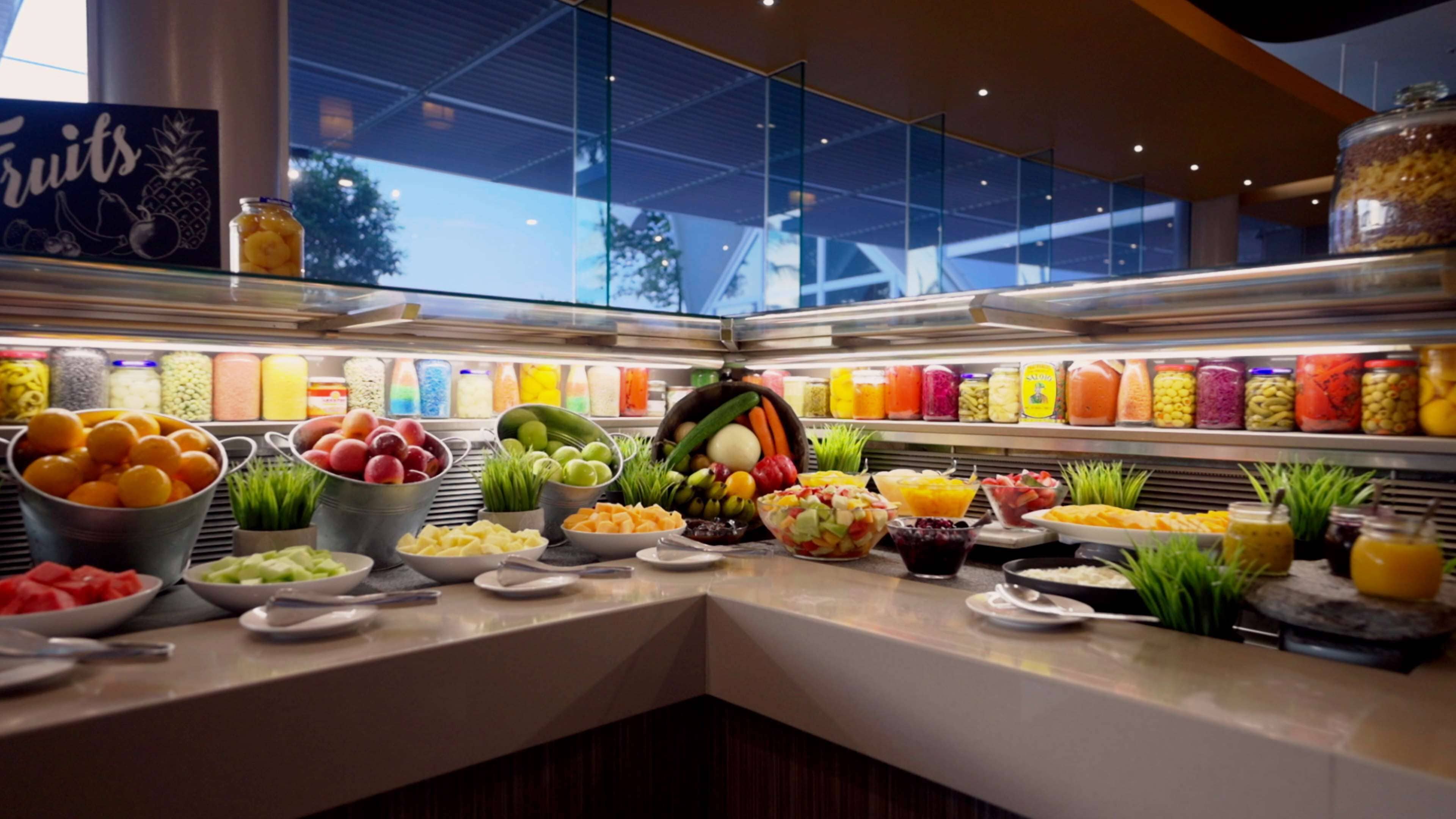 daily buffet breakfast (aud 40 per person)
