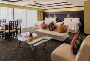 Suite, 2 Queen Beds | Premium bedding, in-room safe, desk, blackout drapes