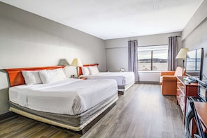 Deluxe Suite, 2 Queen Beds, Non Smoking | Premium bedding, desk, laptop workspace, iron/ironing board