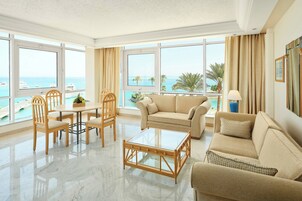 Suite, 1 Bedroom, Sea View (Balcony) | Living room | LCD TV, table tennis