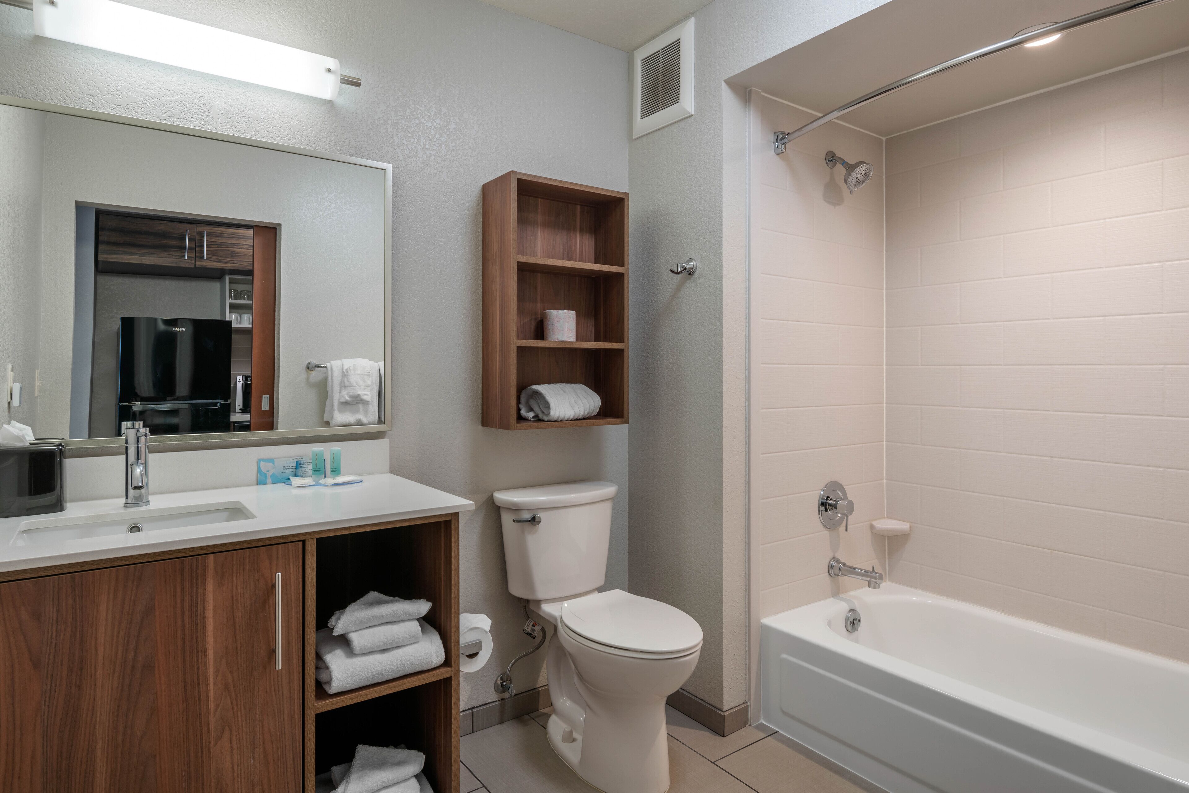 free toiletries, hair dryer, towels