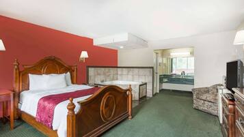 Peralatan tempat tidur hipoalergenik, meja, langsir/tirai gelap terus