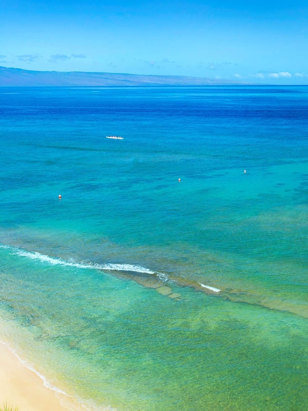 On the beach, snorkeling