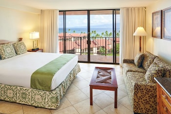 Studio, Kitchen, Resort View | Hypo-allergenic bedding, in-room safe, desk, blackout drapes at Aston Kaanapali Shores