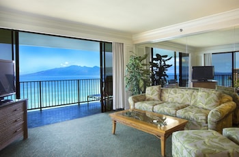 Hotel room living space at Aston Kaanapali Shores