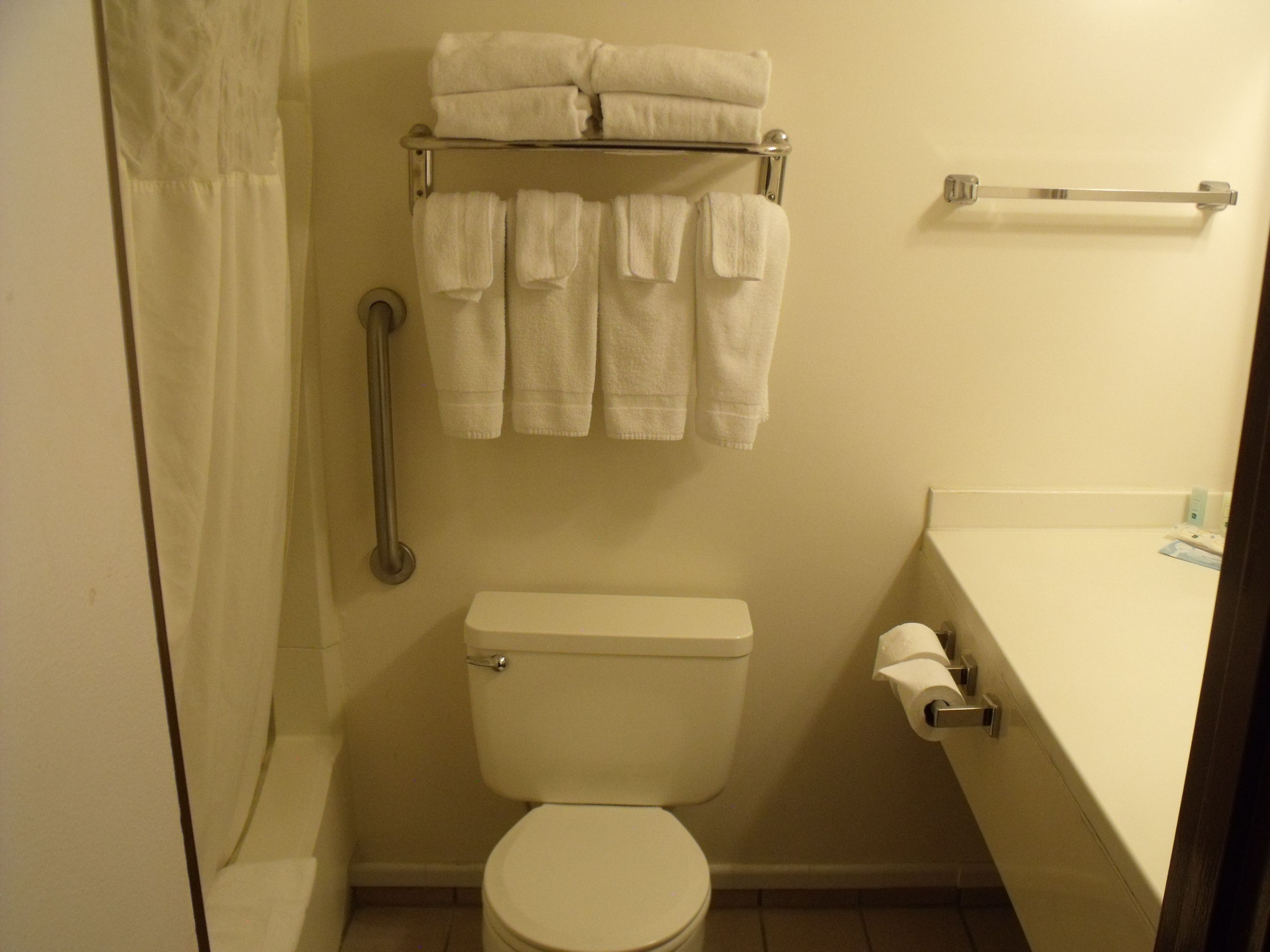 Ensemble douche/baignoire, sèche-cheveux, serviettes fournies