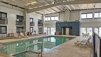 Indoor pool, pool loungers