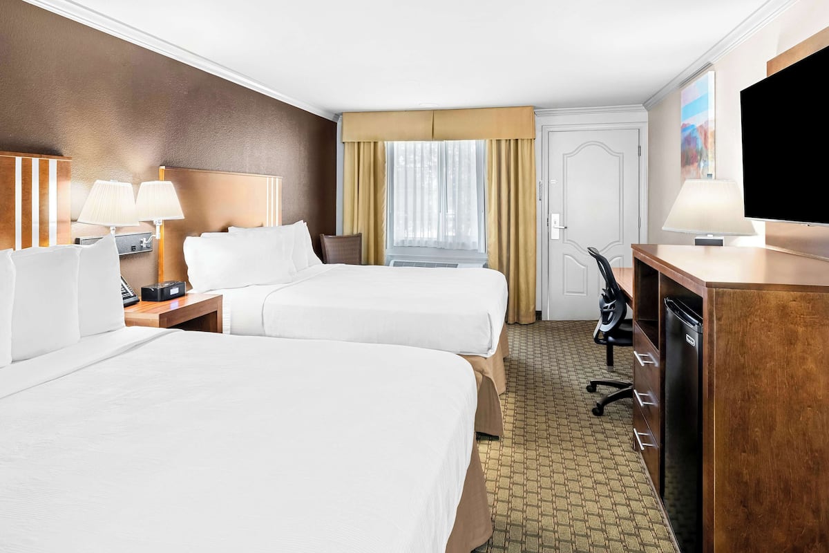 Standard Room, 2 Queen Beds, Non Smoking, Refrigerator & Microwave | Tempur-Pedic beds, desk, blackout drapes, soundproofing