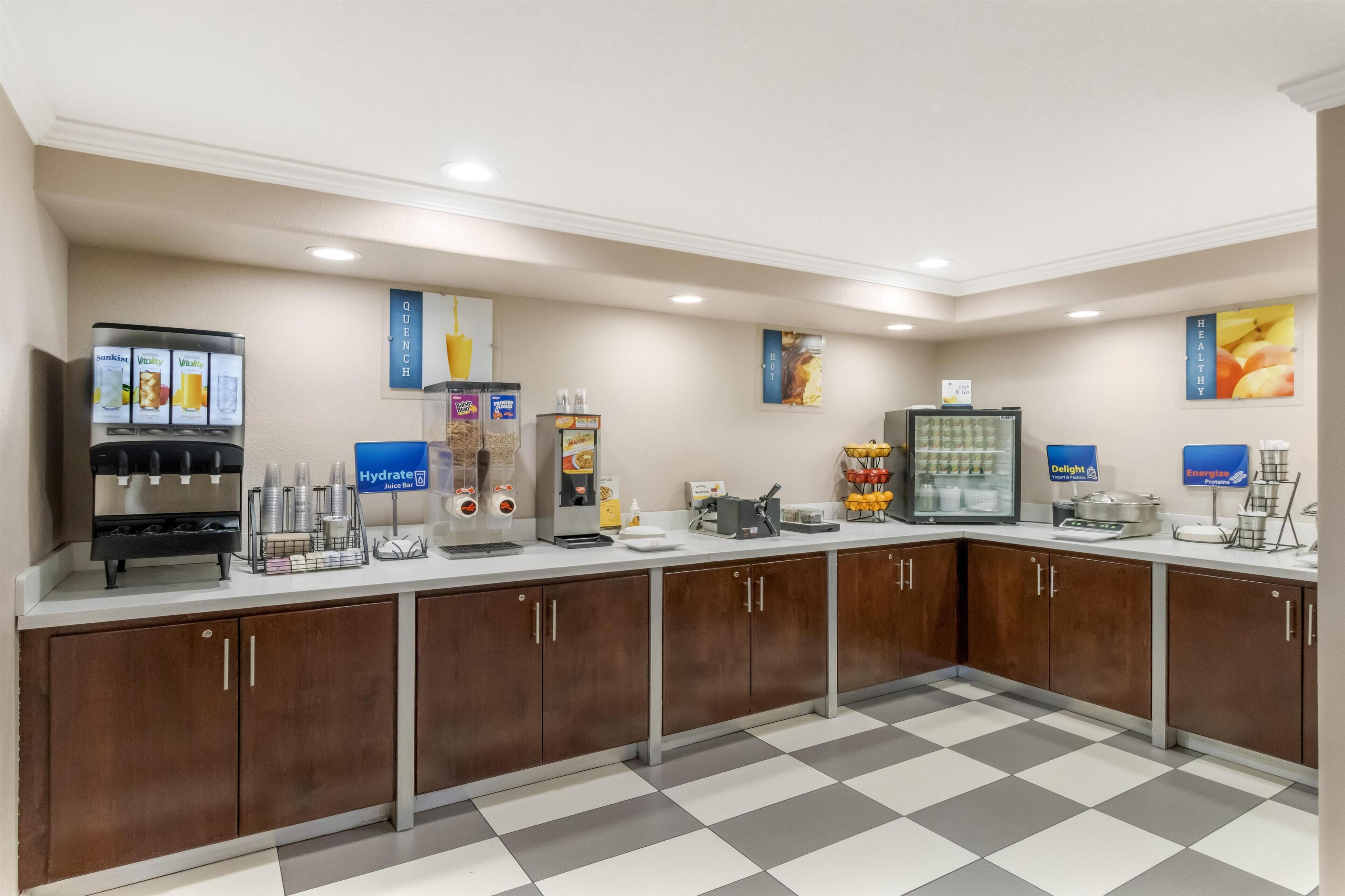 Free daily buffet breakfast