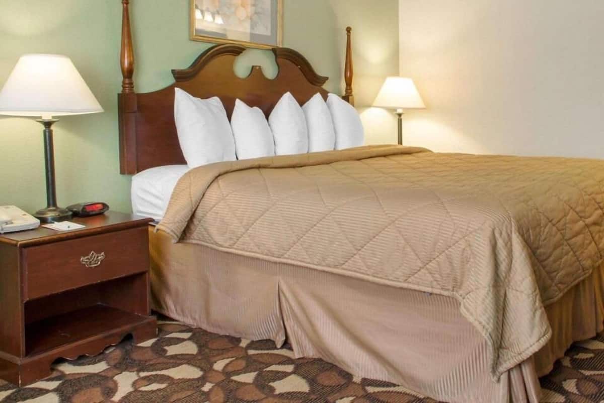 Premium bedding, pillow-top beds, desk, iron/ironing board