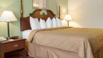 Premium bedding, pillow-top beds, desk, iron/ironing board