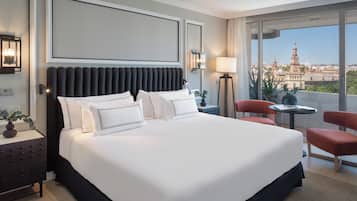 Ropa de cama de alta calidad y minibar