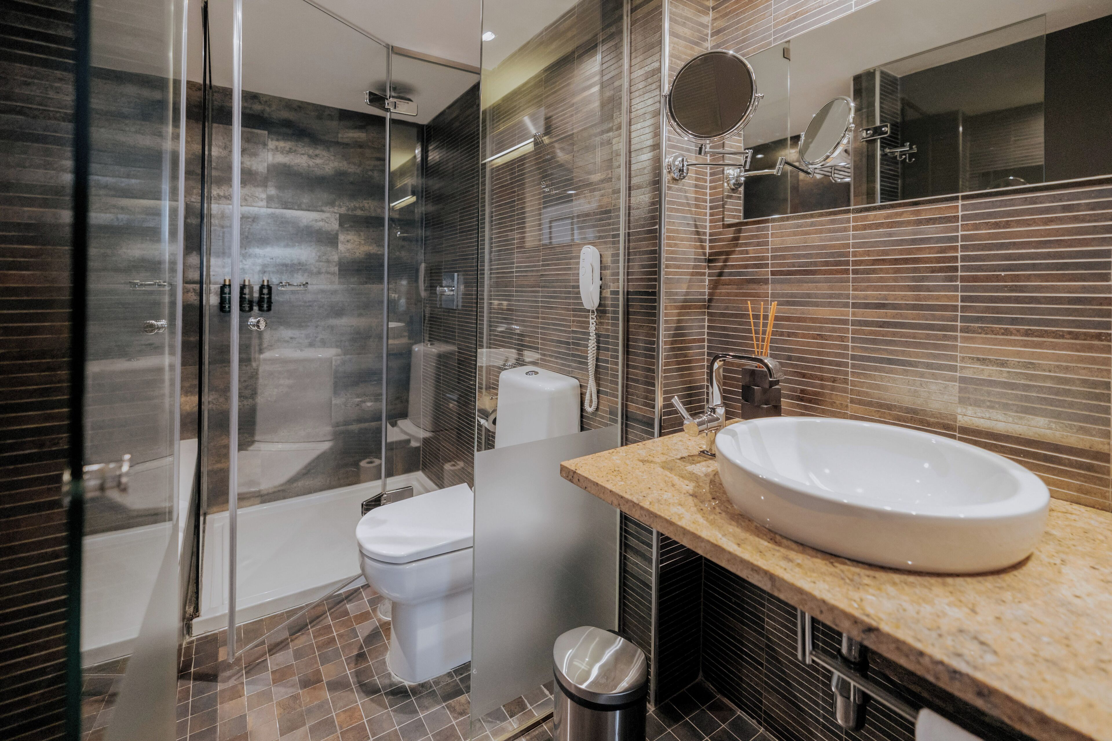 room, terrace (the level melia) | bathroom | eco-friendly toiletries, hair dryer, towels, soap