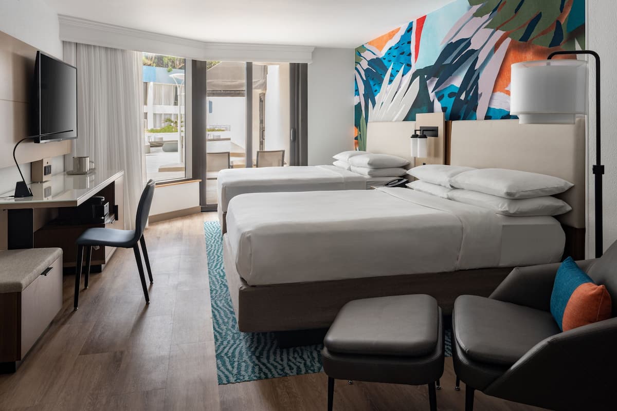 Room, 2 Queen Beds, Terrace, Poolside | Pool
