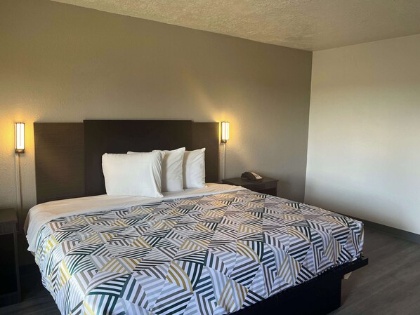 Blackout curtains, iron/ironing board, free WiFi, bed sheets