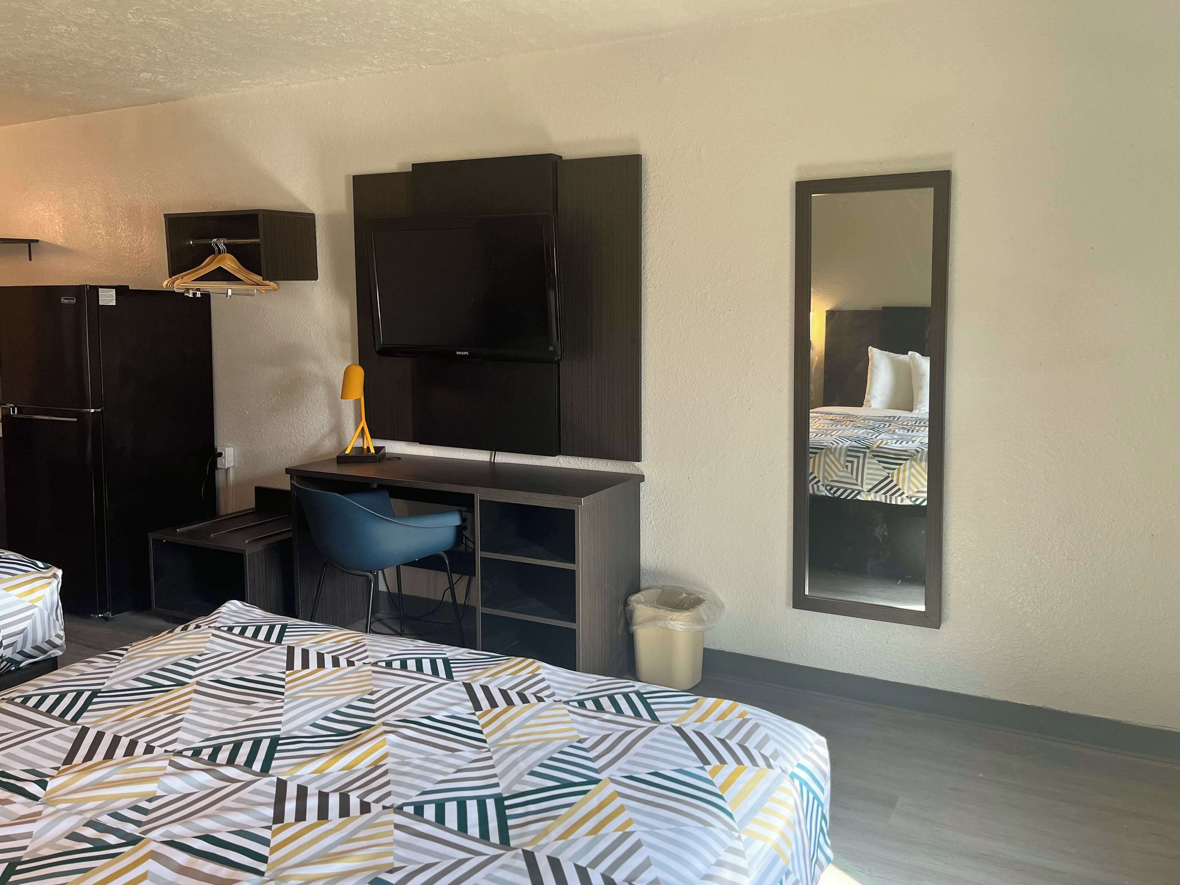 Blackout drapes, iron/ironing board, free WiFi, bed sheets