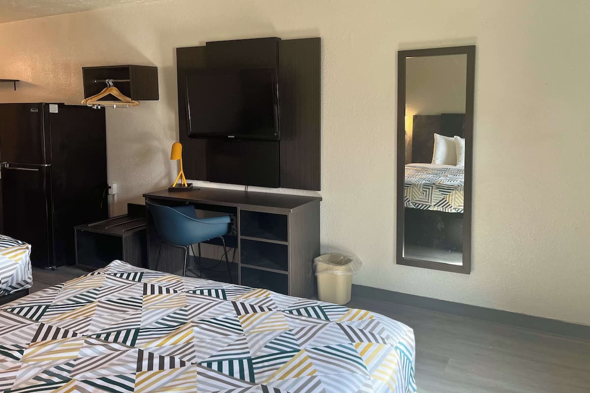 Blackout drapes, iron/ironing board, free WiFi, bed sheets