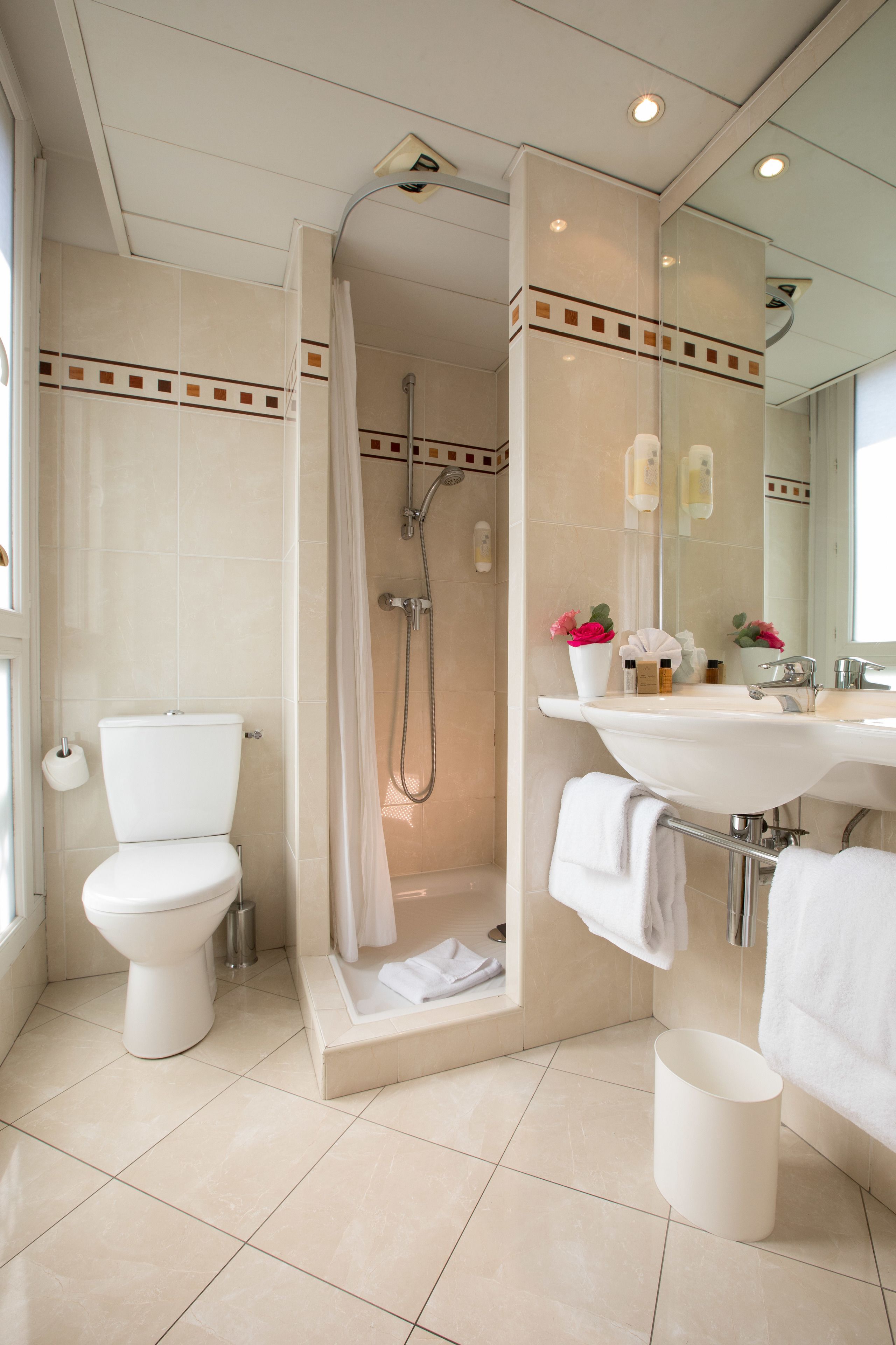 free toiletries, hair dryer, towels, soap