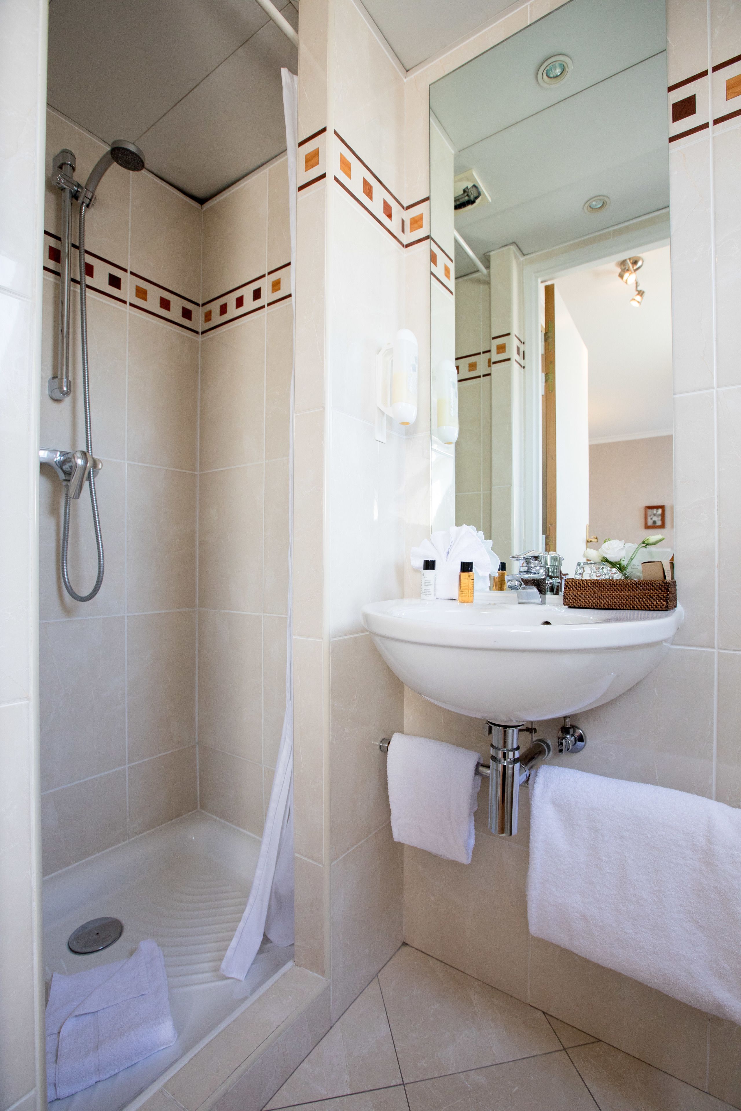 free toiletries, hair dryer, towels, soap