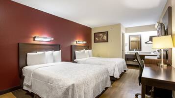 Standard Room, 2 Double Beds (Smoke Free) | In-room safe, desk, laptop workspace, blackout curtains
