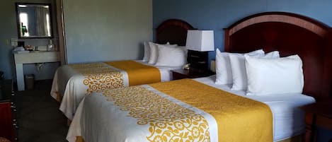 Premium bedding, pillowtop beds, in-room safe, desk