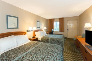 Double Room, 2 Double Beds | Premium bedding, pillowtop beds, in-room safe, desk