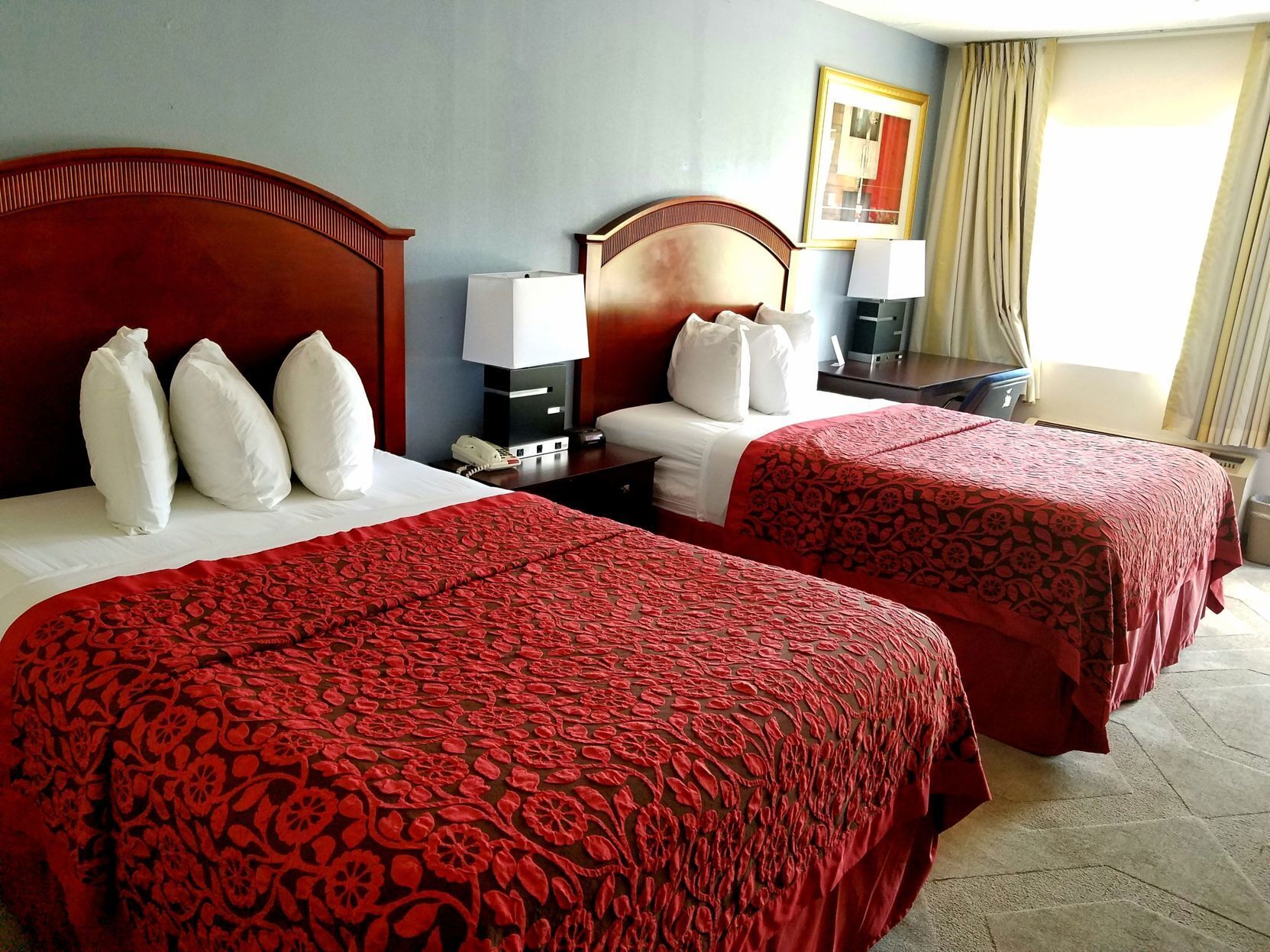 Premium bedding, pillowtop beds, in-room safe, desk