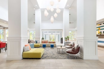 Hotel entrance and lobby at Hilton Garden Inn Key West / The Keys Collection