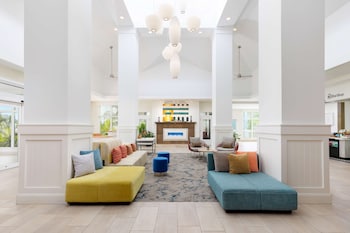 Hotel entrance and lobby at Hilton Garden Inn Key West / The Keys Collection