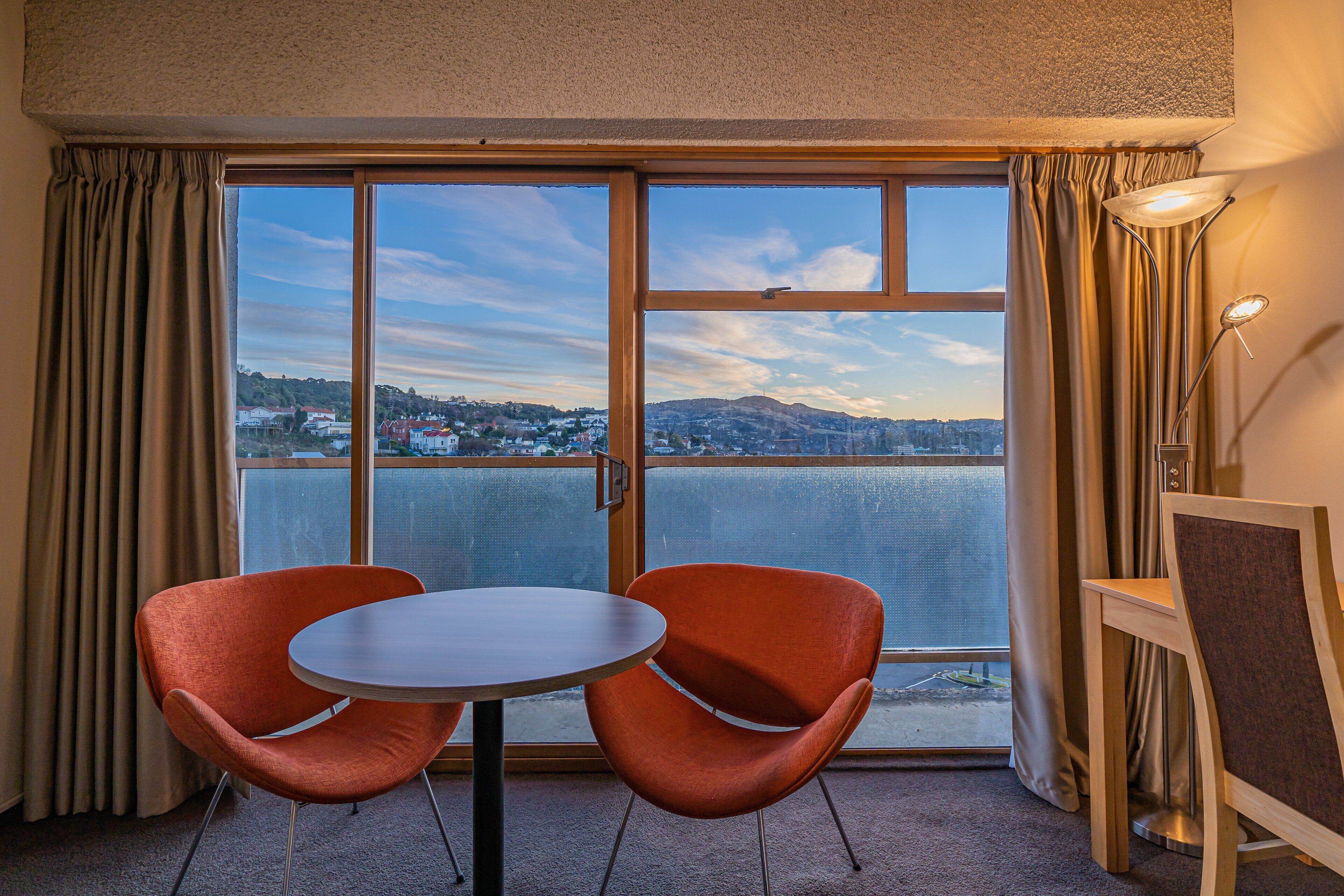 Blackout curtains, iron/ironing board, free cots/infant beds, free WiFi