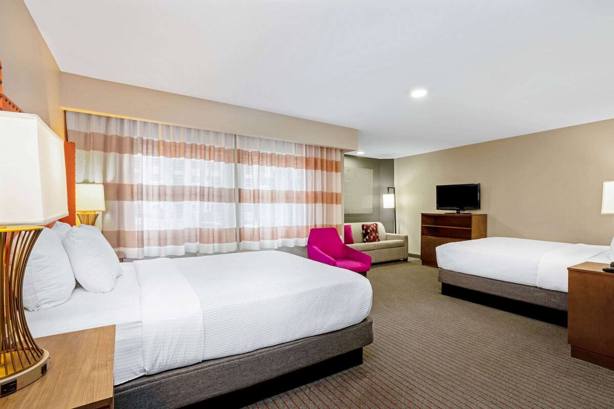 Executive Room, 2 Queen Beds, Non Smoking | Premium bedding, desk, blackout drapes, iron/ironing board