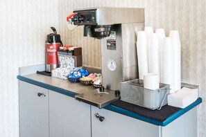 Free daily self-service breakfast 