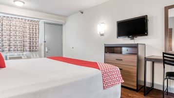 Desk, free WiFi, bed sheets