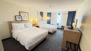 Room, 2 Queen Beds | Desk, blackout drapes, iron/ironing board, free WiFi
