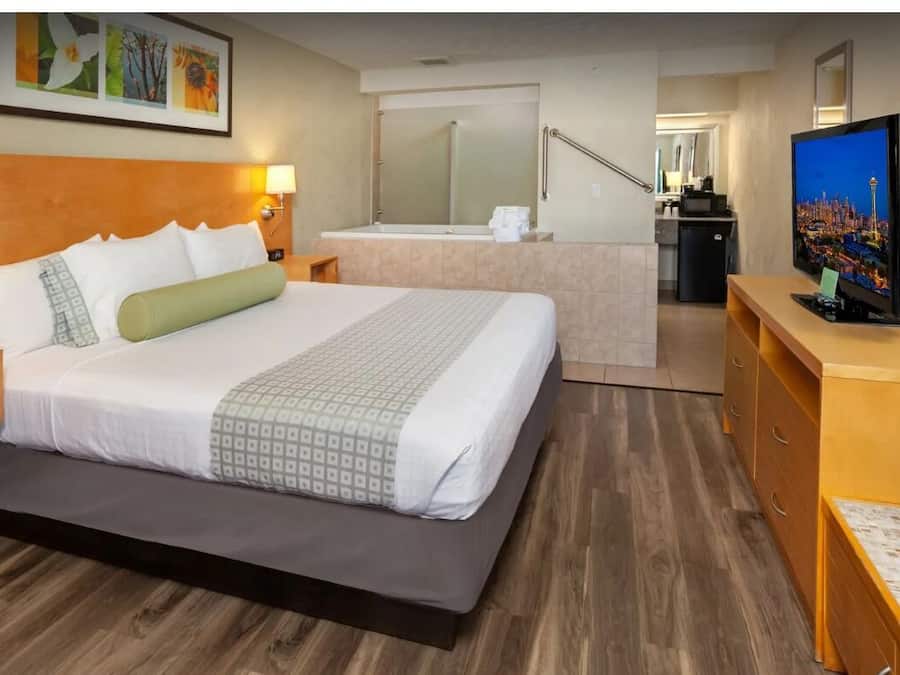 Habitación estándar, 1 cama de matrimonio grande, no fumadores, bañera de hidromasaje | Escritorio y espacio para trabajar con un portátil