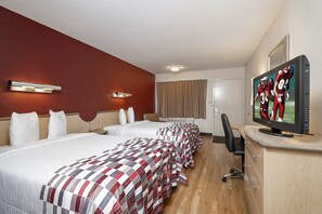 Deluxe Room, 2 Double Beds (Smoke Free) | In-room safe, desk, blackout drapes, free cribs/infant beds