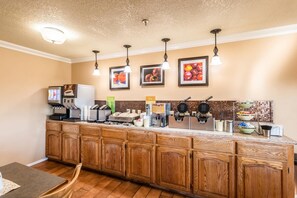 Free daily self-serve breakfast