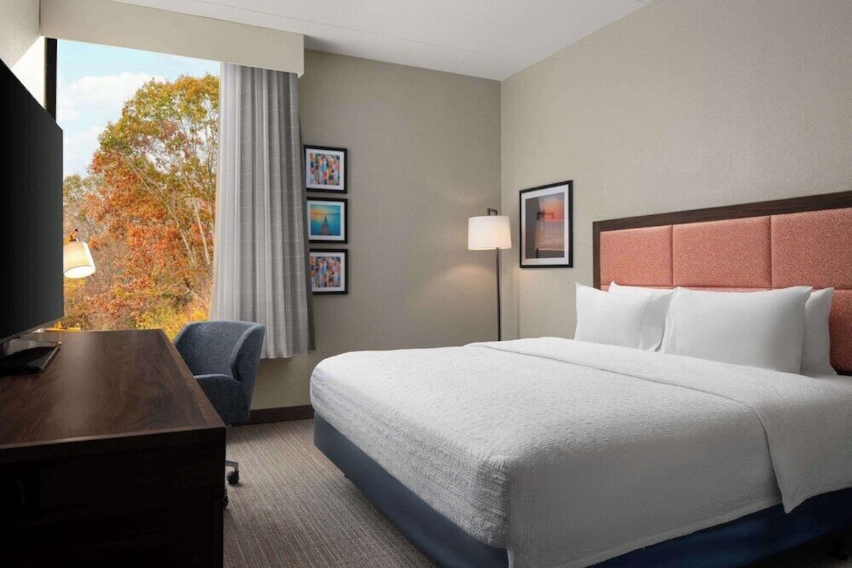 Egyptian cotton sheets, premium bedding, desk, laptop workspace