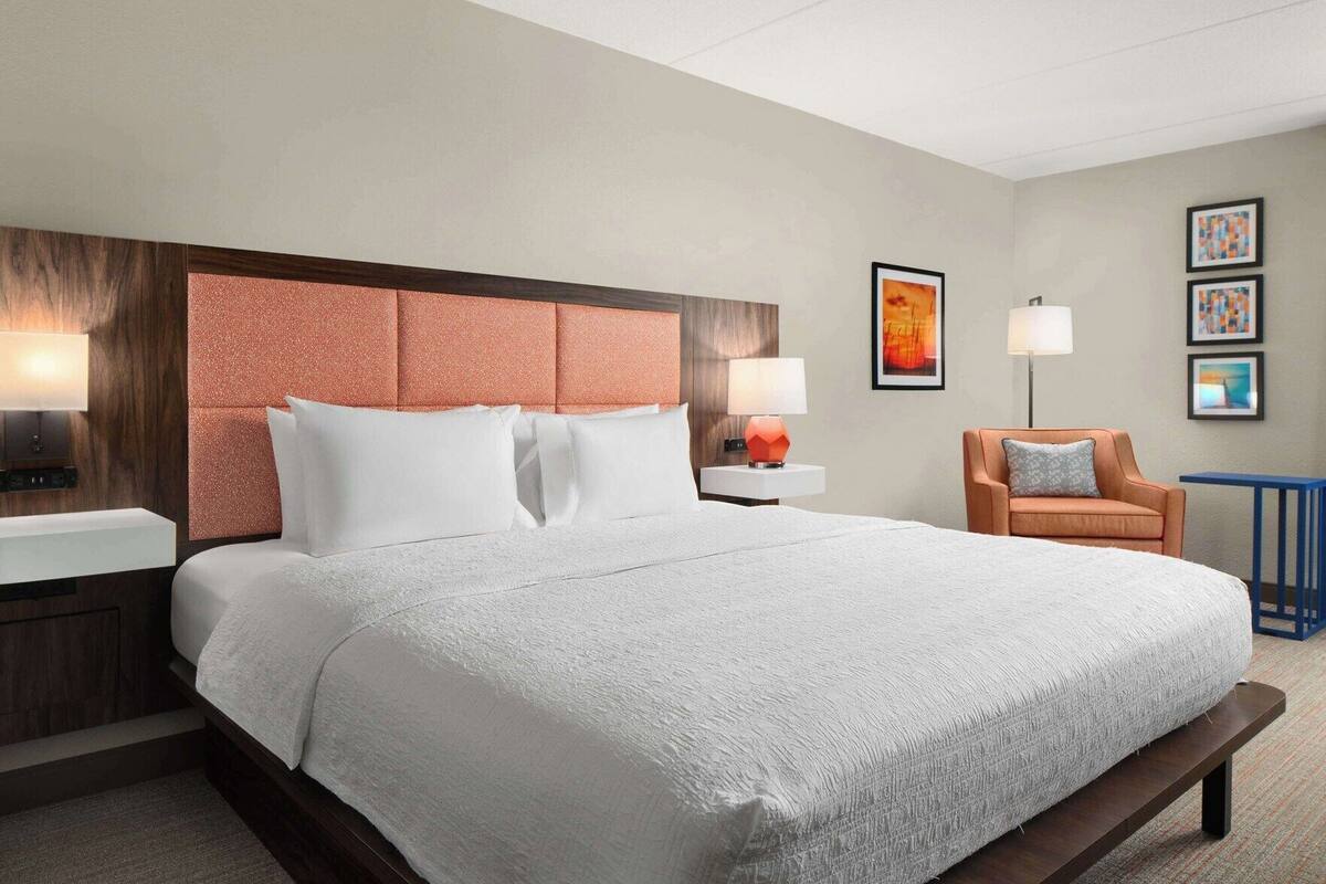 Egyptian cotton sheets, premium bedding, desk, laptop workspace