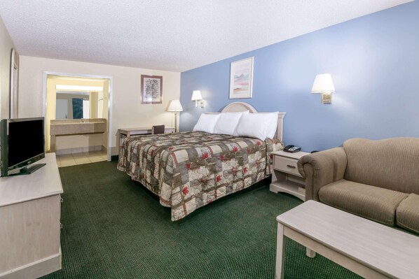 Pillow-top beds, desk, blackout curtains, iron/ironing board