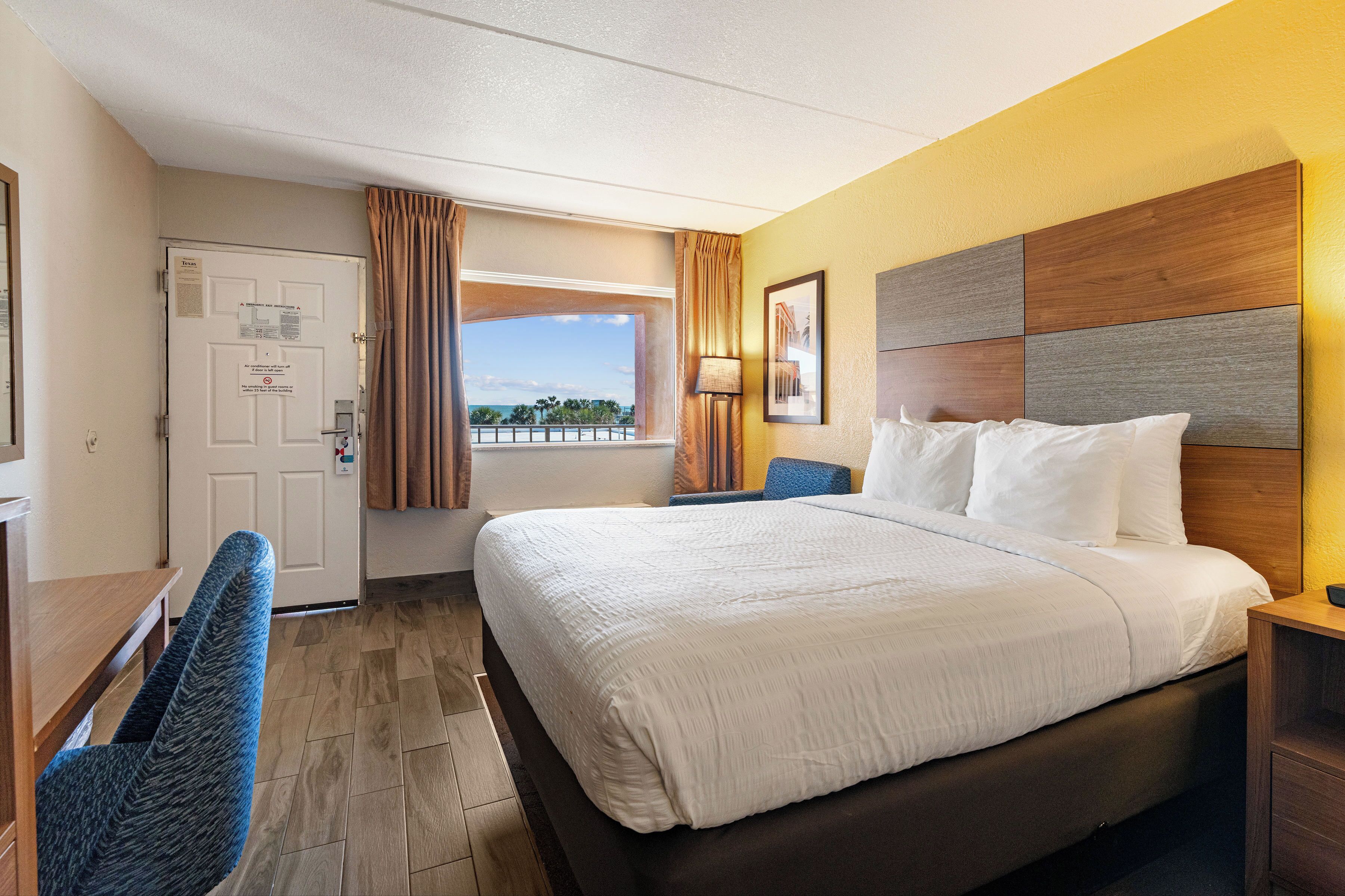 Desk, blackout curtains, iron/ironing board, free WiFi