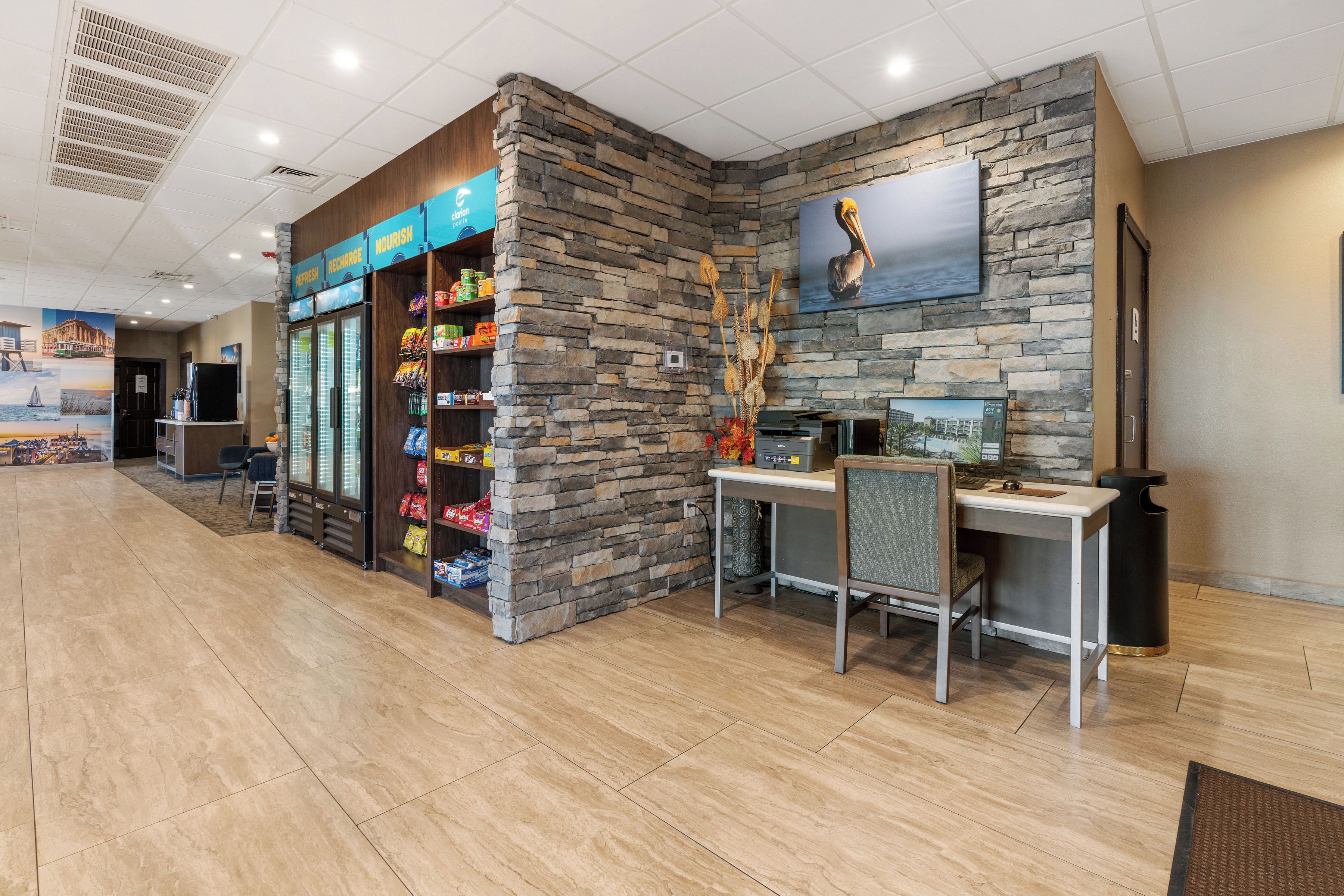 Mostrador para check-in y check-out