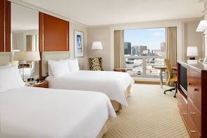 Room, 2 Double Beds, City View | Premium bedding, down comforters, pillowtop beds, in-room safe