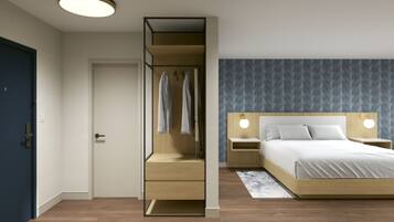 Premium bedding, blackout drapes, iron/ironing board, free WiFi