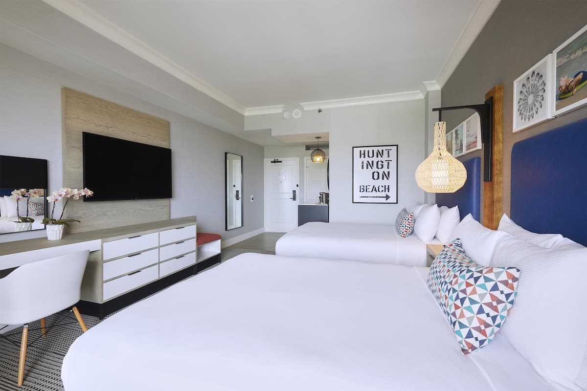 Room, 2 Queen Beds, Oceanfront (Huntington Tower) | Premium bedding, pillowtop beds, in-room safe, iron/ironing board