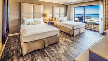 Habitación, 2 camas Queen size, frente al océano (Huntington Tower) | 1 habitación, ropa de cama de alta calidad y camas con pillow-top