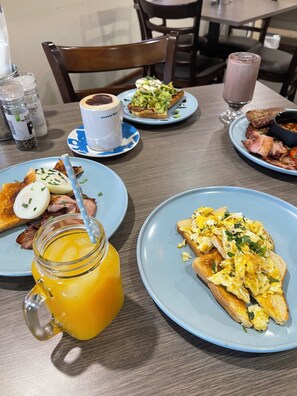 Daily cooked-to-order breakfast for a fee